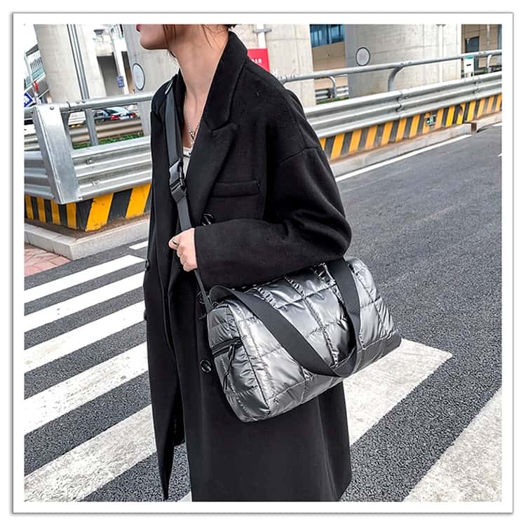 Bolso cruzado informal para mujer, bandolera de hombro de gran capacidad, para invierno, 2021