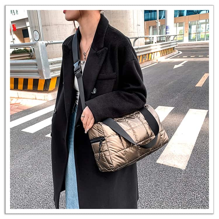 Bolso cruzado informal para mujer, bandolera de hombro de gran capacidad, para invierno, 2021