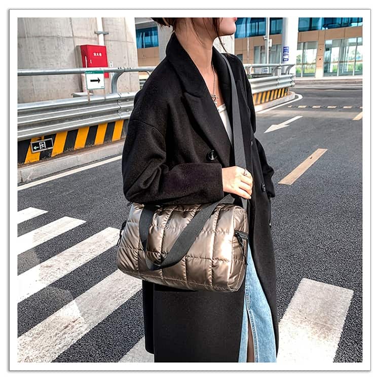 Bolso cruzado informal para mujer, bandolera de hombro de gran capacidad, para invierno, 2021