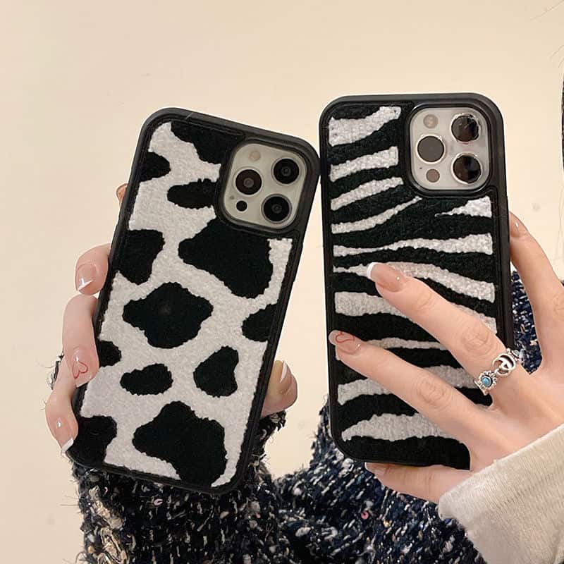 Funda suave de felpa con bordado de flor de Sol para iPhone, carcasa protectora bonita de Japón, coreano, para modelos 13, 12, 11 Pro Max, X, XR, XS, 7 y 8Puls