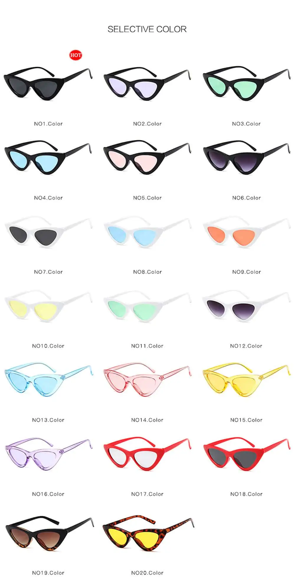 Gafas de sol retro de ojo de gato para mujer, de marca, de diseñador, pequeñas, coloridas