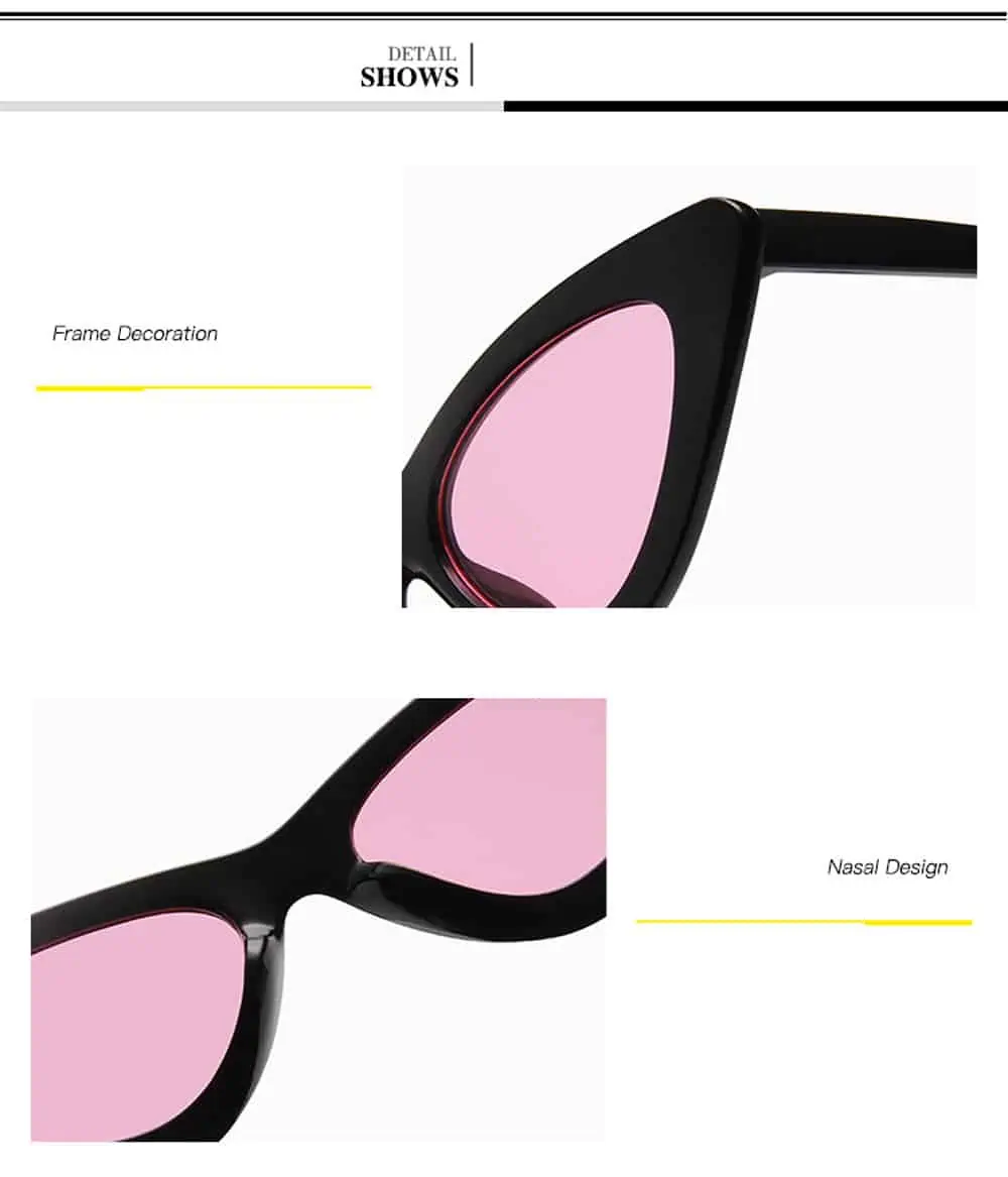 Gafas de sol retro de ojo de gato para mujer, de marca, de diseñador, pequeñas, coloridas