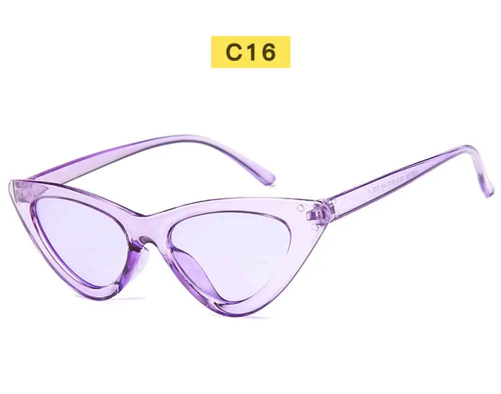 Gafas de sol retro de ojo de gato para mujer, de marca, de diseñador, pequeñas, coloridas