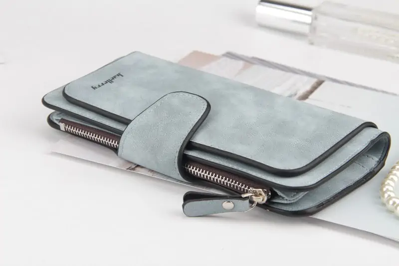 Cartera de diseñador de lujo para mujer, cartera larga de tres pliegues con múltiples posiciones, monedero multifunción, tarjetero, novedad de 2021