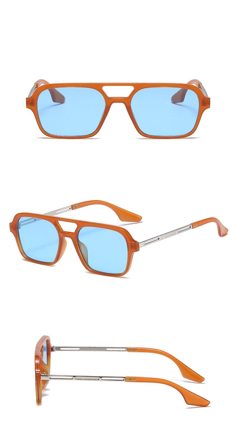 Gafas de sol Retro con doble puente para hombre y mujer, lentes de sol de piloto con gradiente rosa a la moda, con estampado de leopardo hueco azul