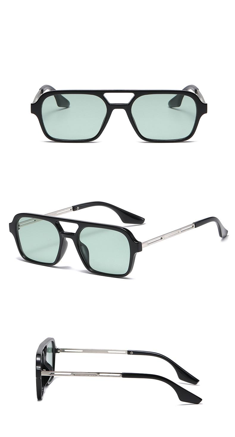 Gafas de sol Retro con doble puente para hombre y mujer, lentes de sol de piloto con gradiente rosa a la moda, con estampado de leopardo hueco azul