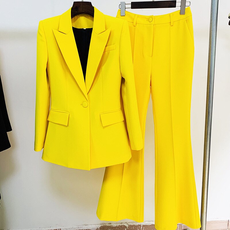 yellow suit