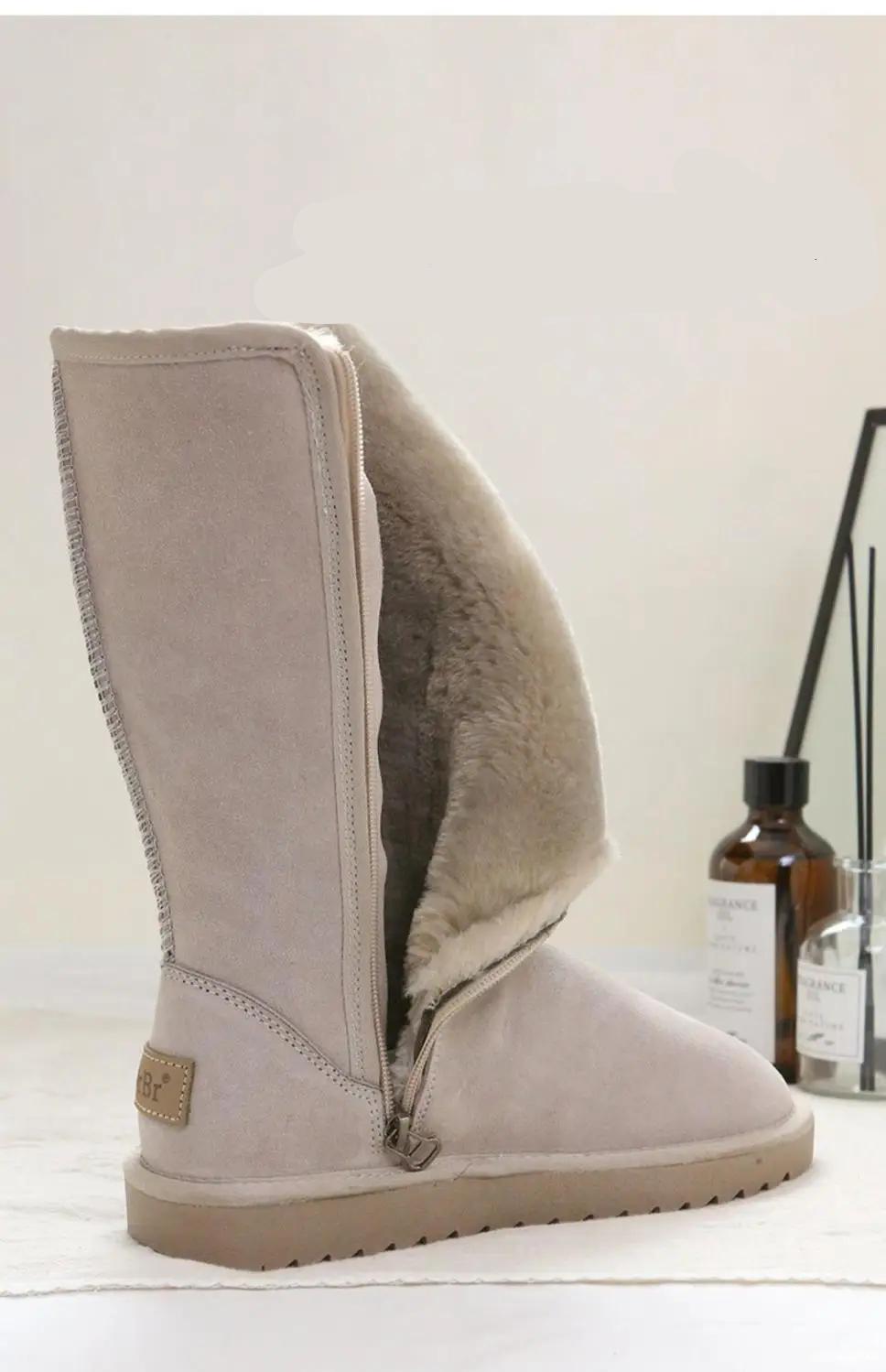 Women Suede Leather Warm Snow Boots 2022 Winter New Causal Plush Fluffy Anti-cold Zipper Boots Plus Size 42 Women Platform Shoes