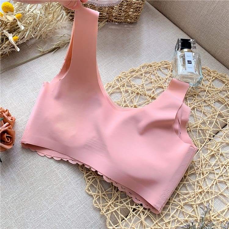 Ropa interior sin costuras, sujetador de enfriamiento, almohadilla a prueba de golpes, Sujetador Push Up, sujetador de belleza, espalda suave e íntimo, chaleco estilo Thai Latex 6,0